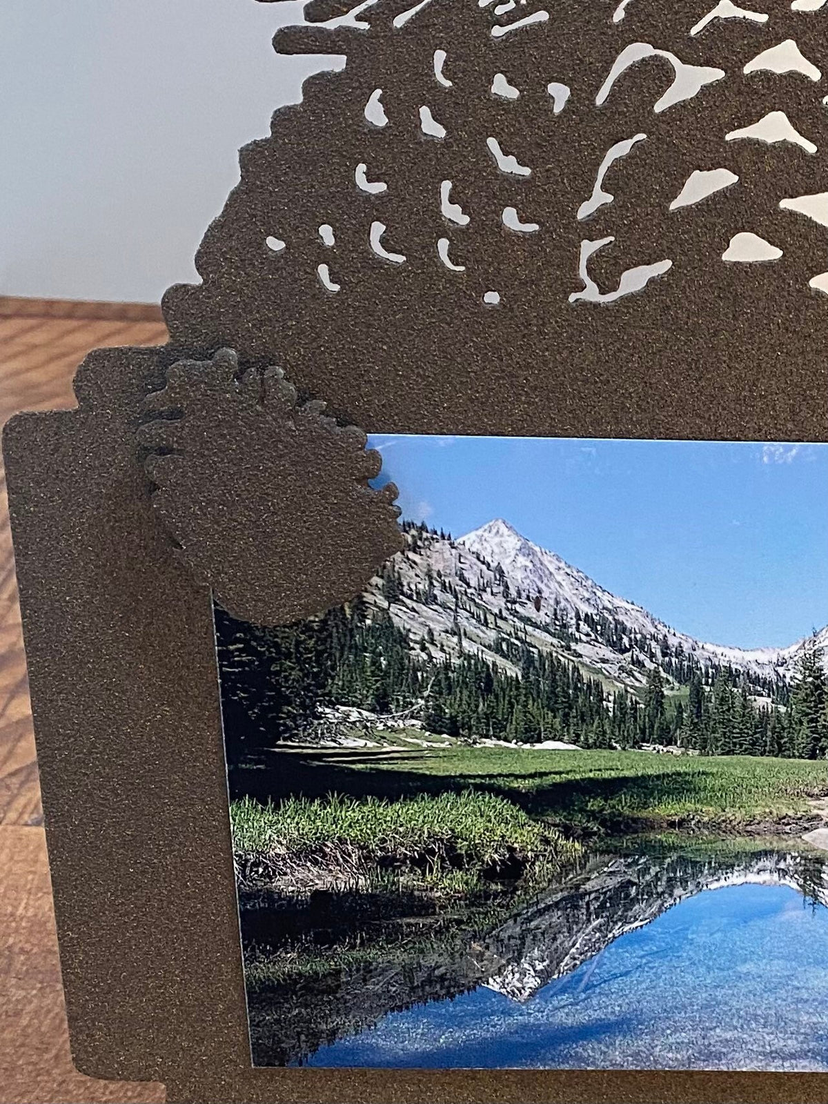 Pinecone Metal Photo Frame: Nature Lover Gift, 5x7 Picture