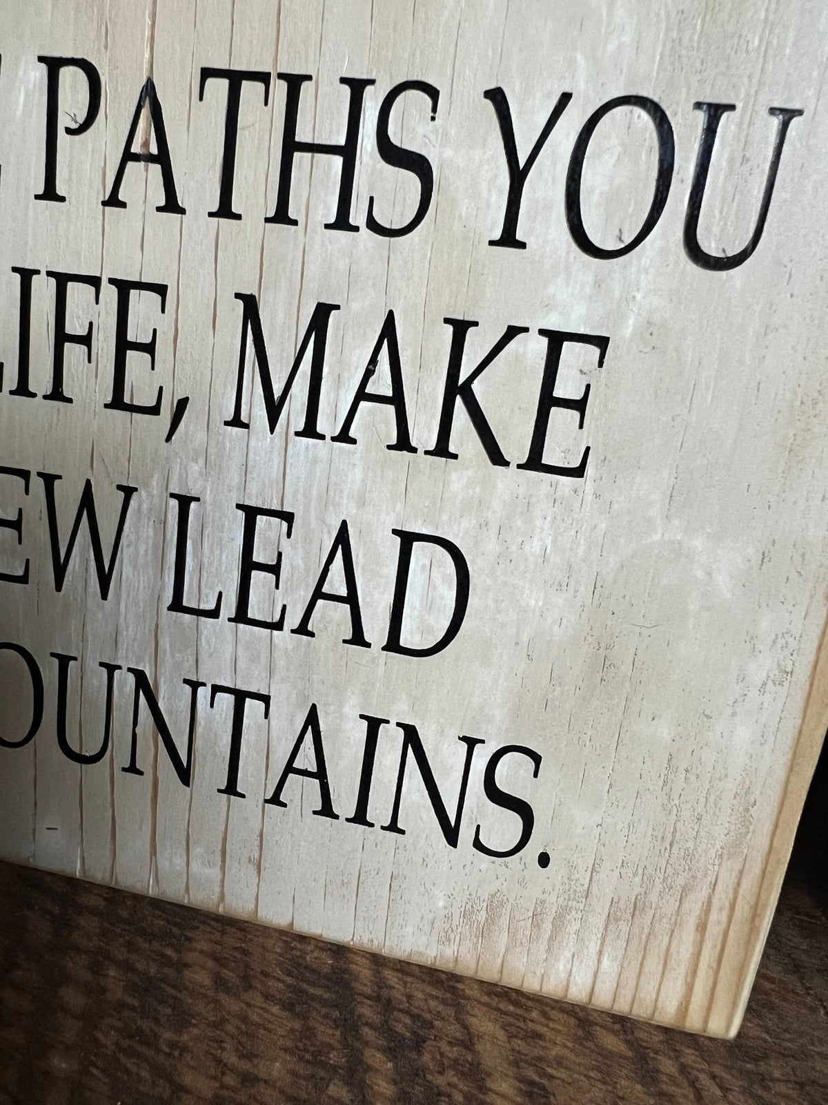 Paths in Life Mountain Sign: Gift for Outdoor Lover