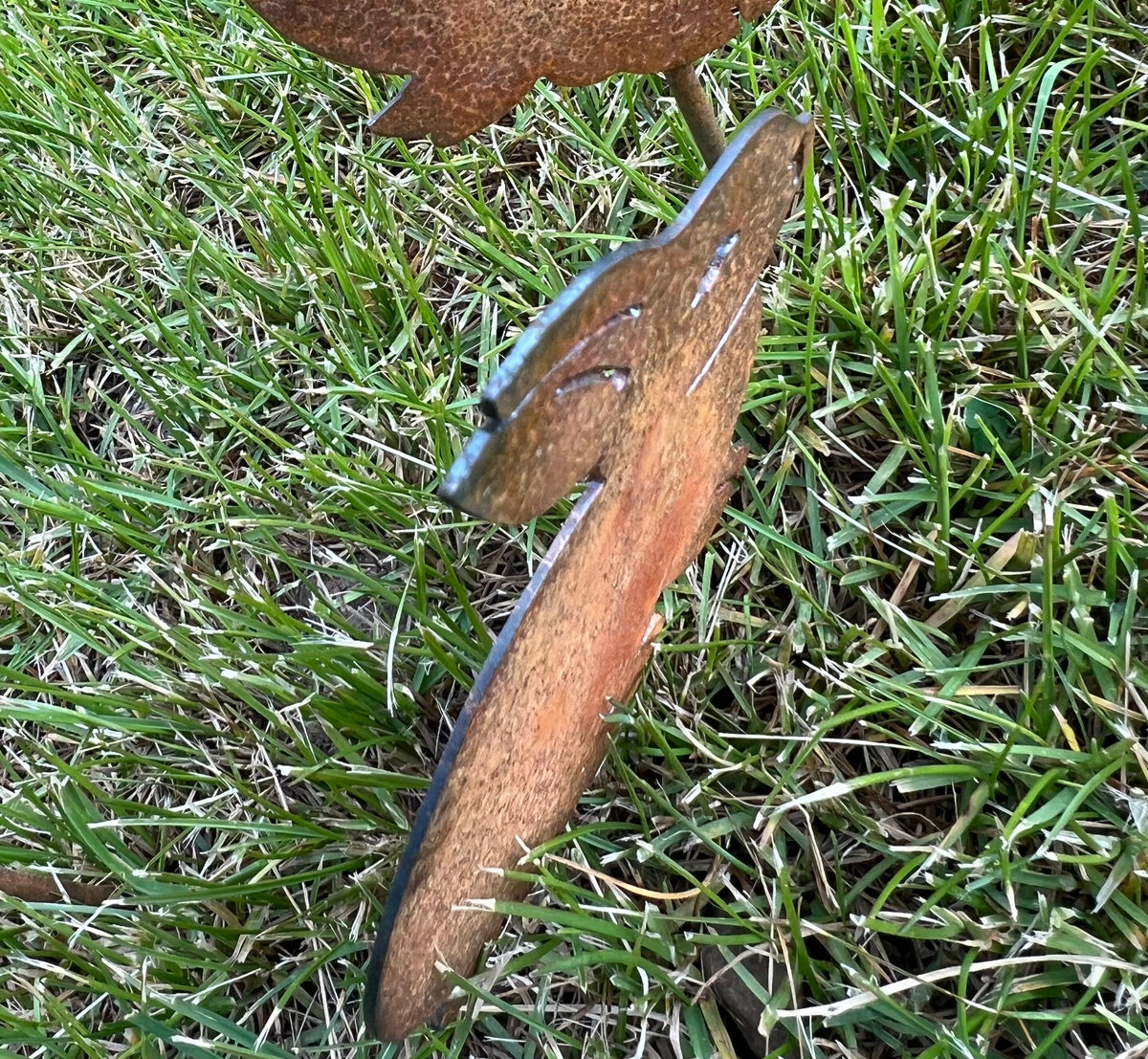 Rusty Bunny Garden Stakes - Set of 4 - Metal Rabbit Decor