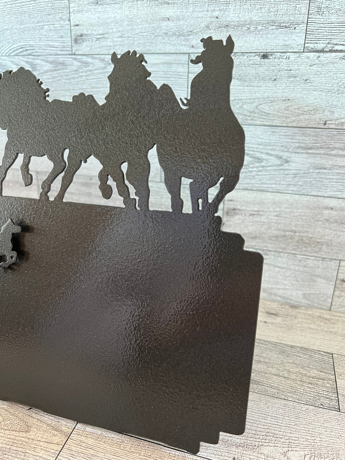 Running Horses Metal Art Photo Frame: 5x7 Picture, Horse Lover Gift
