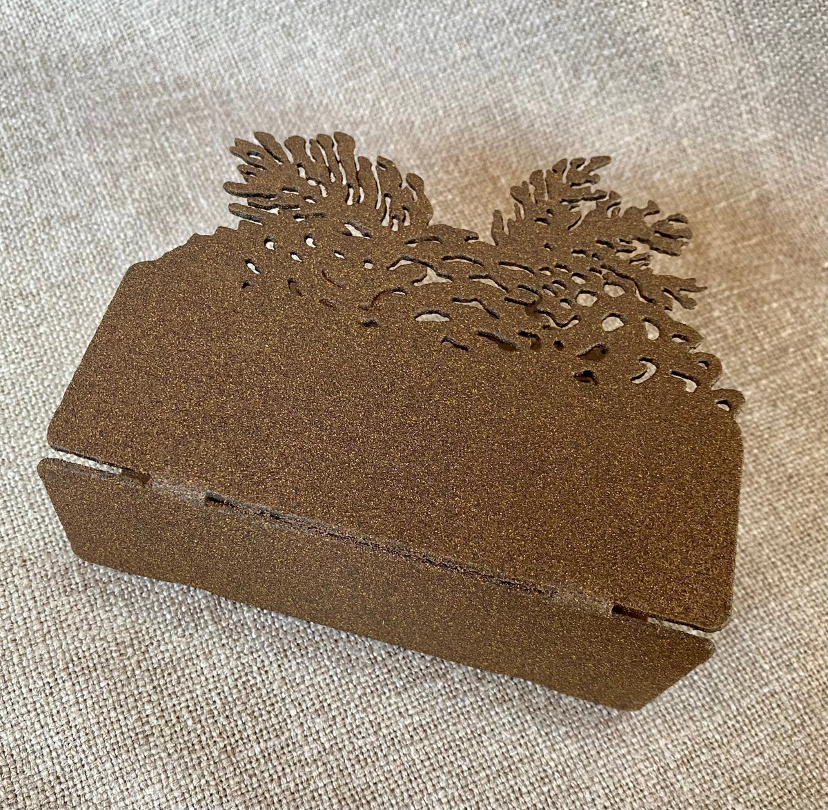 Metal Pinecone Napkin Holder: Cabin Lodge Decor